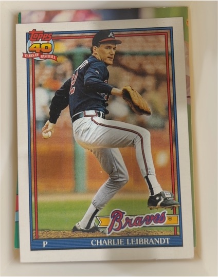 1991 Topps #456 Charlie Leibrandt — front