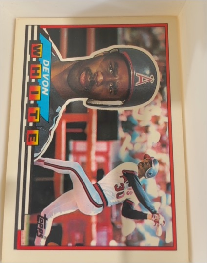1989 Topps Big #122 Devon White — front