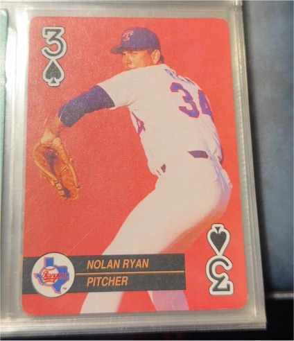1992 U.S. Playing Card Baseball Aces #3S Nolan Ryan — front