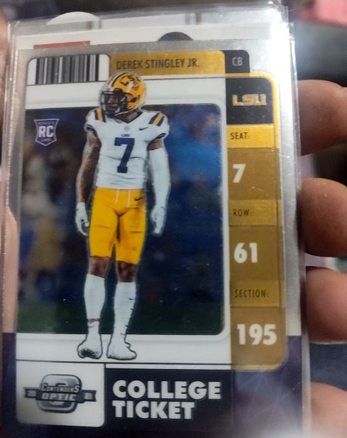 2022 Panini Chronicles Draft Picks Contenders Optic #23 Derek Stingley Jr. — front