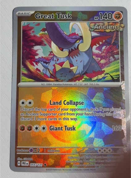 2025 Pokémon SV: Prismatic Evolutions #055 Great Tusk — front