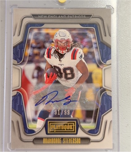 2022 Panini Playbook #46 Rhamondre Stevenson — front