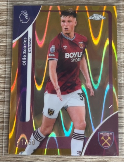 2026 Topps Chrome Premier League #189 Ollie Scarles — front