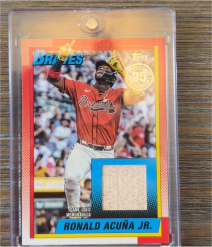 2025 Topps Series 1 - 1990 Topps Baseball Relics Ronald Acuña Jr. #90RU-RAJ — front