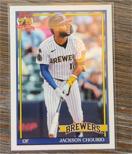 2026 Topps Series 1 1991 Topps #T91-18 Jackson Chourio — front