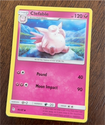 2019 Pokémon Hidden Fates #40 Clefable — front