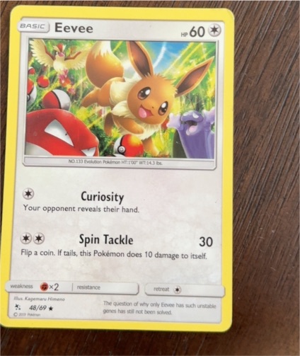 2019 Pokémon Sun & Moon Hidden Fates #48 Eevee — front