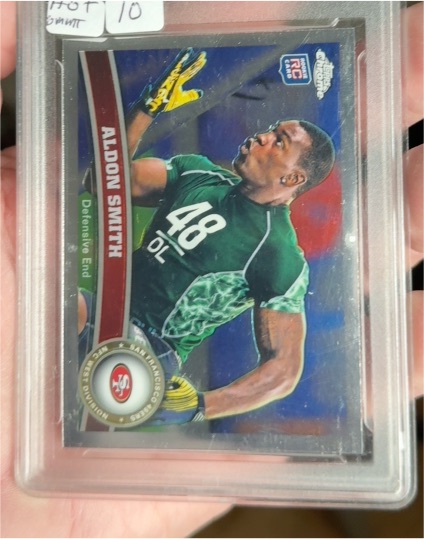 2011 Topps Chrome #37 Aldon Smith Rookie Card — front