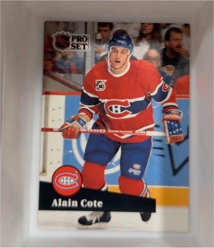 1991 Pro Set #417 Alain Cote — front