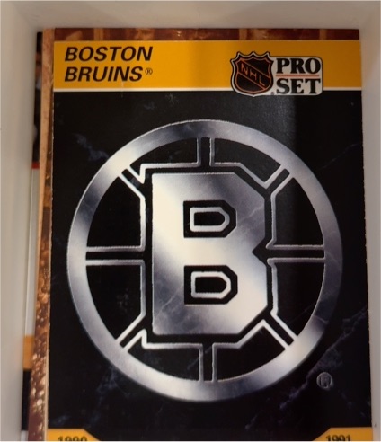1990-91 Pro Set #566 Boston Bruins Logo — front