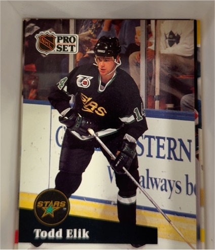 1991-92 Pro Set #410 Todd Elik Minnesota North Stars — front
