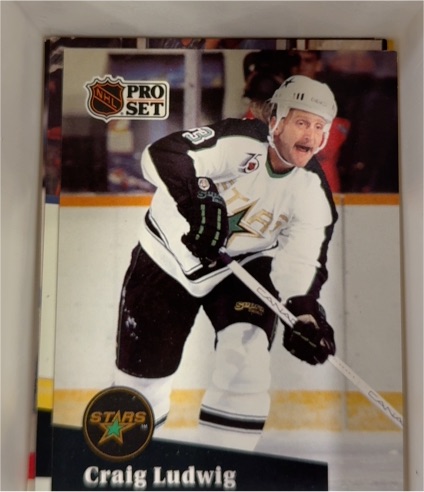 1991-92 Pro Set #411 Craig Ludwig Minnesota North Stars — front