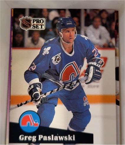 1991-92 Pro Set #469 Greg Paslawski Quebec Nordiques — front