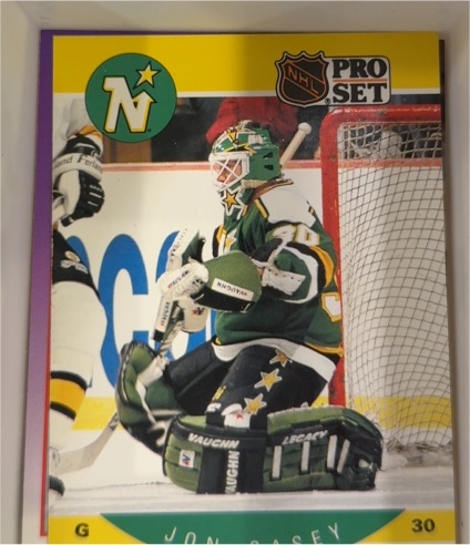 1990-91 Pro Set #133 Jon Casey Minnesota North Stars — front