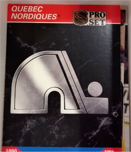 1990-91 Pro Set #581 Quebec Nordiques Logo — front
