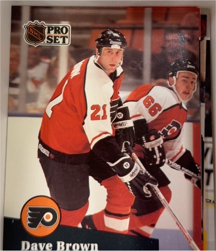 1991-92 Pro Set #452 Dave Brown Philadelphia Flyers — front