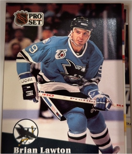 1991-92 Pro Set #482 Brian Lawton San Jose Sharks — front
