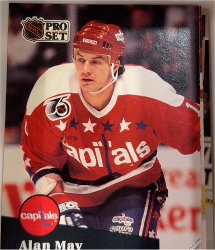 1991-92 Pro Set #508 Alan May Washington Capitals — front