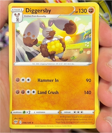2020 Pokemon Darkness Ablaze #096 Diggersby — front