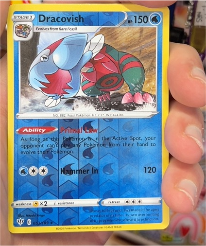 2020 Pokemon Darkness Ablaze #053 Dracovish — front