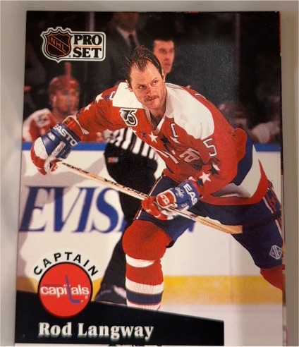 1991-92 Pro Set #587 Rod Langway — front