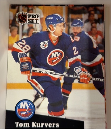 1991 Pro Set #428 Tom Kurvers - New York Islanders — front