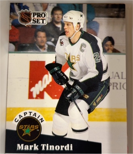 1991-92 Pro Set #575 Mark Tinordi Minnesota North Stars — front