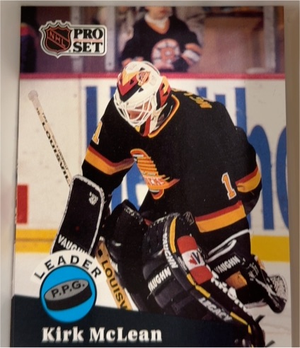 1991-92 Pro Set #603 Kirk McLean — front