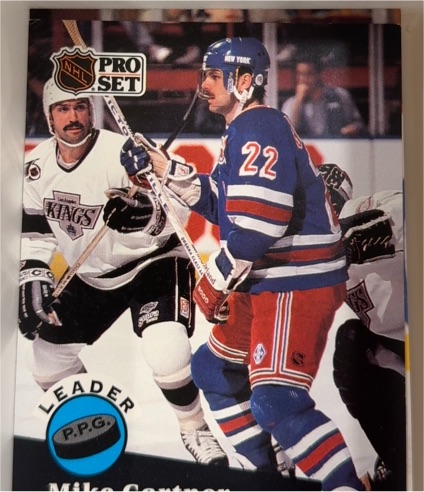 1991-92 Pro Set #604 Mike Gartner New York Rangers — front
