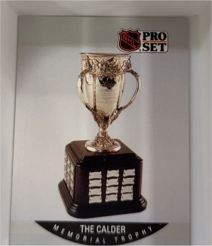 1990-91 Pro Set #379 The Calder Memorial Trophy — front