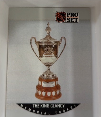 1990-91 Pro Set #380 The King Clancy Memorial Trophy Kevin Lowe — front
