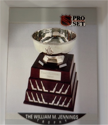 1990-91 Pro Set #382 The William M. Jennings Trophy — front