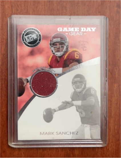 2009 Press Pass Signature Edition Game Day Gear #GDG-MS Mark Sanchez — front