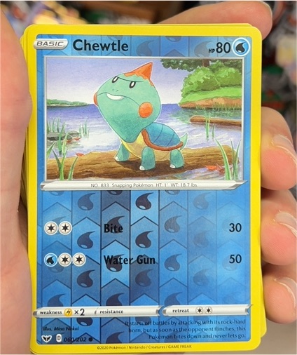 2020 Pokemon Sword & Shield Base Set #060 Chewtle — front