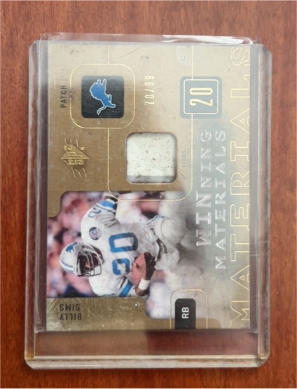 2009 SPx Winning Materials #W-SI Billy Sims — front