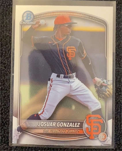2025 Bowman Draft Chrome #BDC-182 Josuar Gonzalez — front