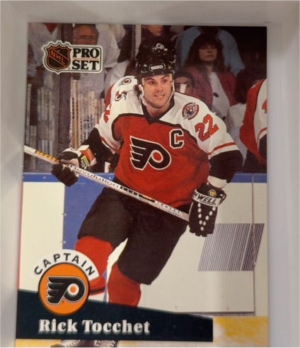 1991-92 Pro Set #580 Rick Tocchet Philadelphia Flyers Captain — front