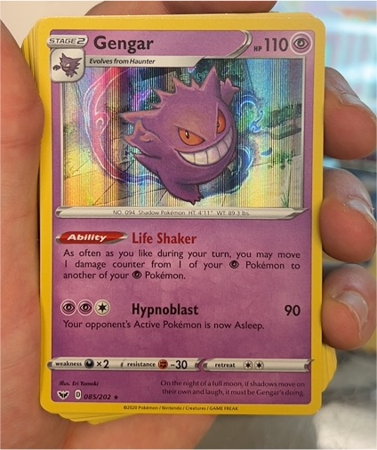 2020 Pokemon Sword & Shield #085 Gengar — front