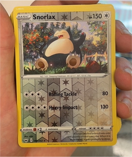 2020 Pokemon Sword & Shield #140 Snorlax — front