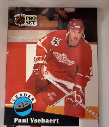 1991-92 Pro Set #608 Paul Ysebaert Detroit Red Wings — front