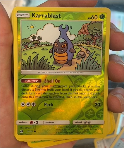 2017 Pokémon Sun & Moon Crimson Invasion #7 Karrablast — front