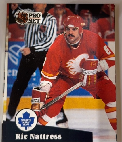 1991-92 Pro Set #363 Ric Nattress Toronto Maple Leafs — front