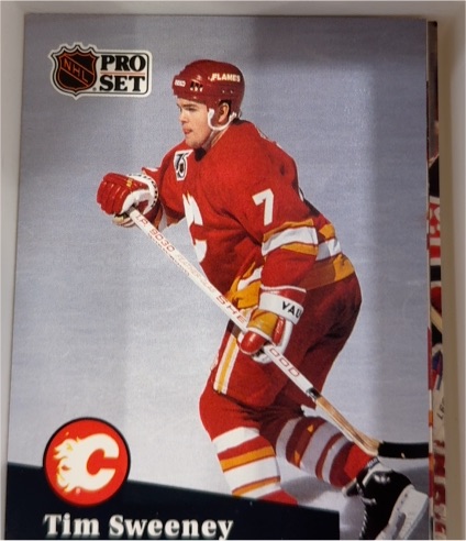 1991 Pro Set #364 Tim Sweeney Calgary Flames — front