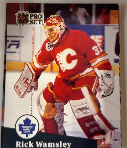1991-92 Pro Set #367 Rick Wamsley Toronto Maple Leafs — front