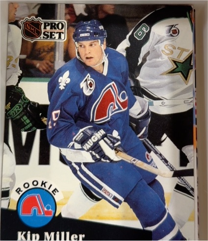 1991-92 Pro Set #555 Kip Miller Quebec Nordiques Rookie Card — front