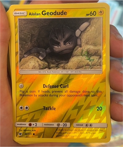 2017 Pokémon Crimson Invasion #32 Alolan Geodude — front