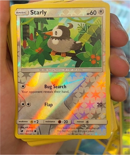 2017 Pokémon Crimson Invasion #81 Starly — front