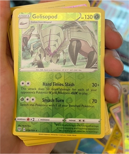 2020 Pokémon Darkness Ablaze #018 Golisopod — front