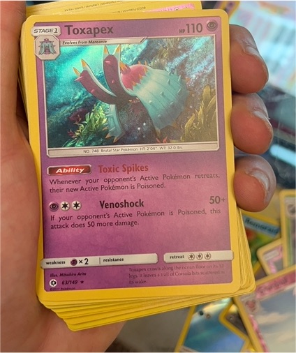 2017 Pokemon Sun & Moon #63 Toxapex — front