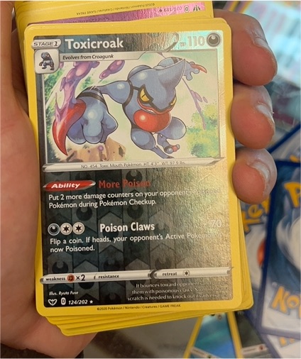2020 Pokémon Sword & Shield #124 Toxicroak — front